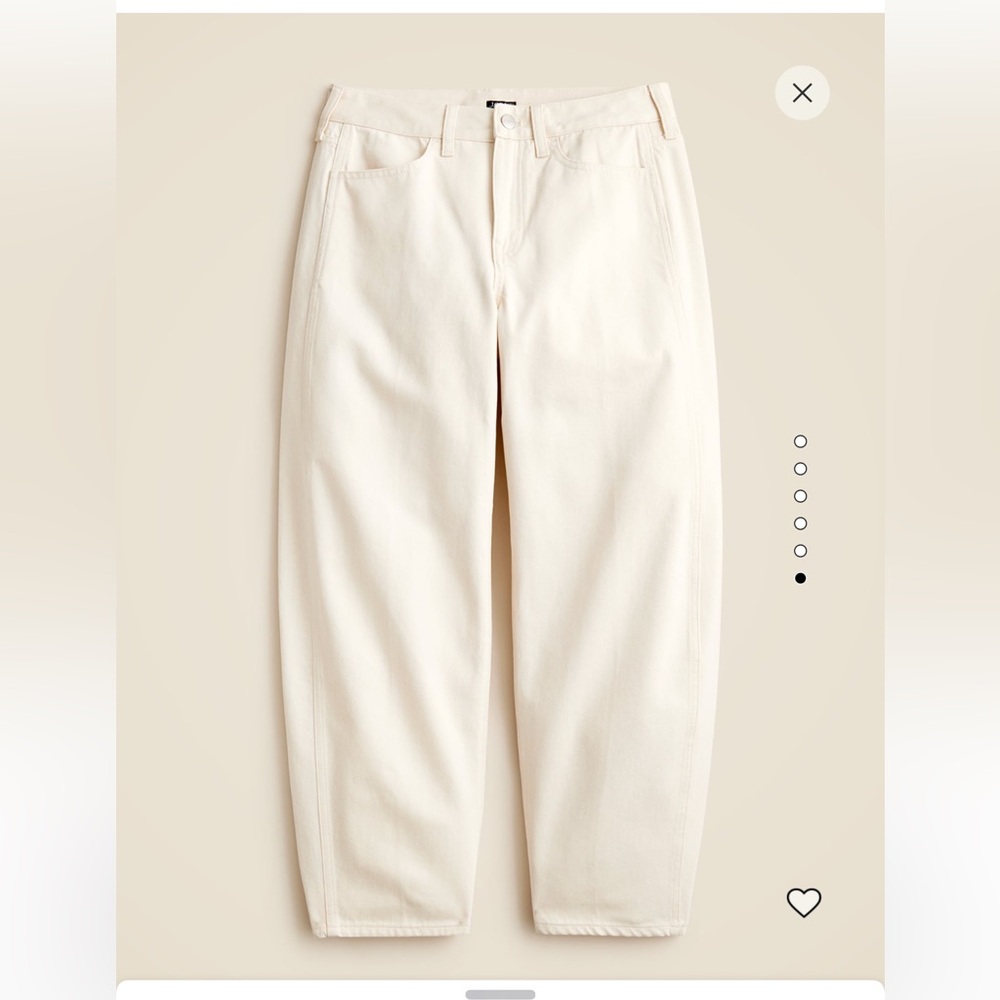 J. Crew Off-White Barrel Leg Jeans - Picture 11 of 11
